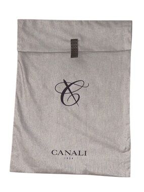 Canali Grey Snap Closure Dust Lightweight Bag